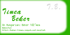 timea beker business card